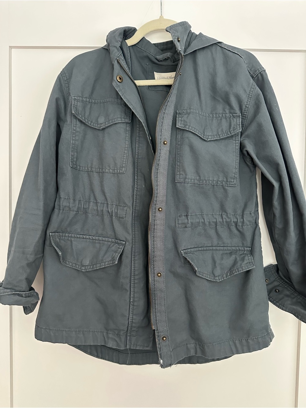 Universal Thread Navy Blue Jacket Label Detail